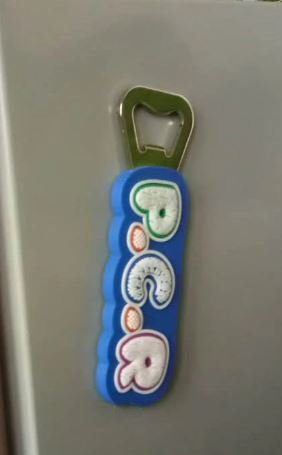 Magnetic Hard PVC Bottle Opener Magnetic Hard PVC Bottle Opener