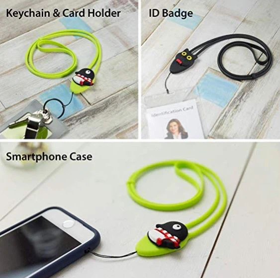 Elastic Silicone Neck Lanyard Anti-Lost Long Strap Necklace