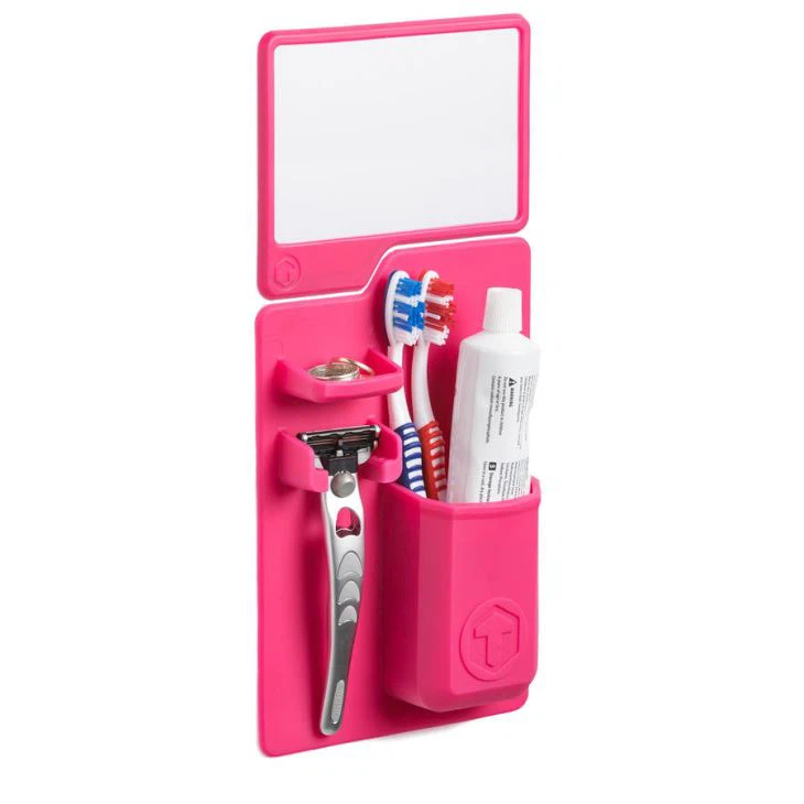 Silicone Mirror Gift Set Toothbrush Holder