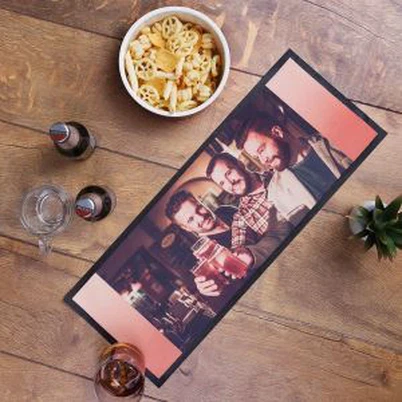 اپنی مرضی کے مطابق غیر بنے ہوئے فیبرک بار چٹائی پرنٹڈ لوگو کے ساتھ۔