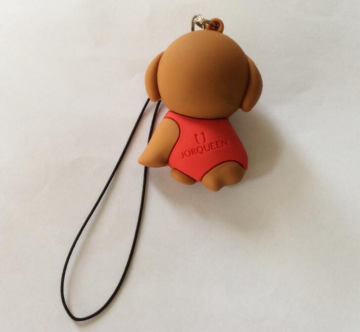 3D Dog Key Bag Silicone Keychain Rings