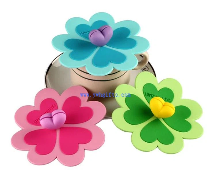 کافی کپ کے لیے کارٹون سلیکون ربڑ کھینچنے والا مگ کپ ڑککن۔