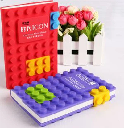 لیگو بلاکس نئی 3D پہیلی DIY کھلونا سلیکون نوٹ بک