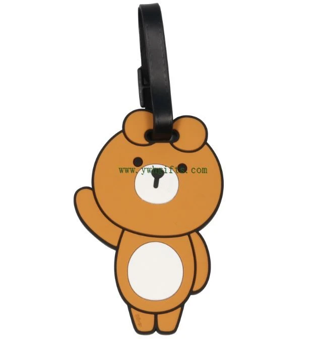 Eco-Friendly Soft Rubber Cartoon Baggage Tag PVC Luggage Tag