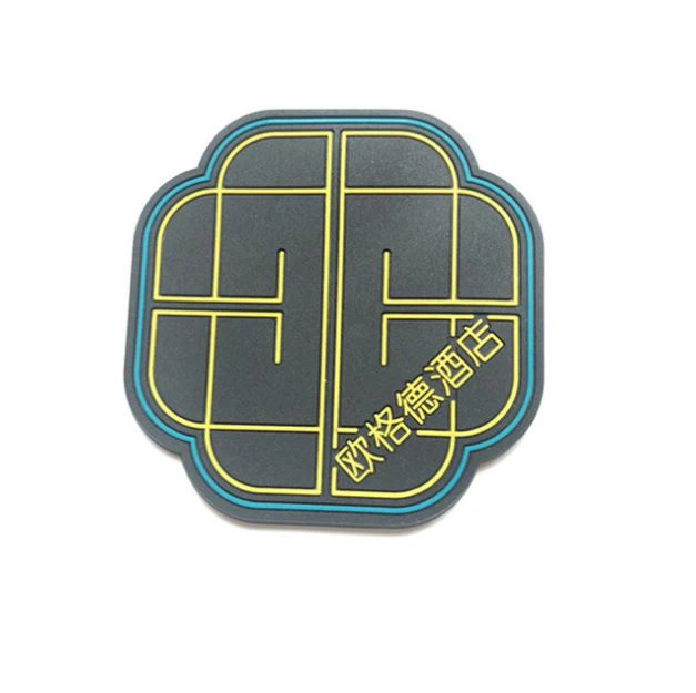 OEM Embossed PVC Rubber Coffee Coasters Drink Mat