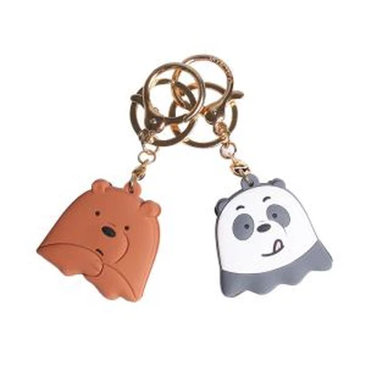 لوگو کے ساتھ 3ڈی پی وی سی بیئر کی چینز