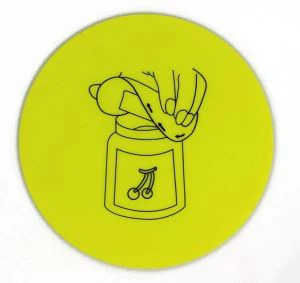 9.5CM گول شکل موصلیت سلیکون کپ کوسٹر چٹائی۔