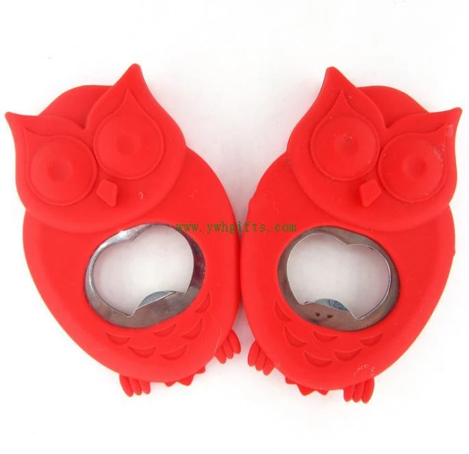 European Soft Silicone Bottle Opener 3D PVC Rubber Bottle Opener
